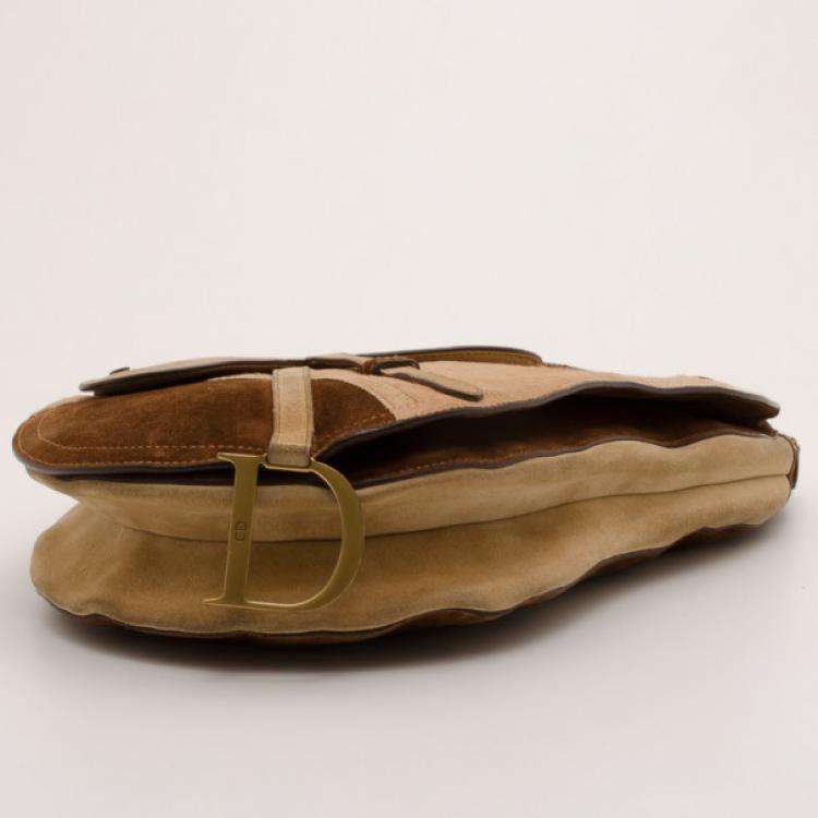 Pre Owned Dior Calf Hair Saddle Messenger Bag