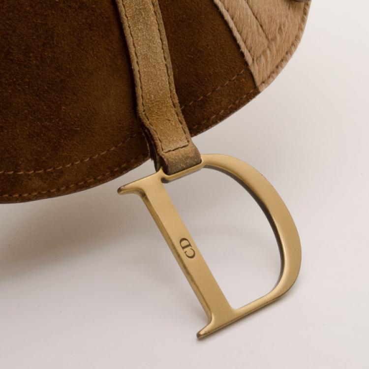 Pre Owned Dior Calf Hair Saddle Messenger Bag