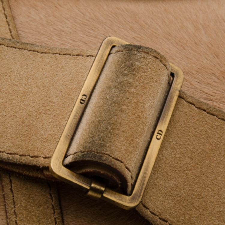 Pre Owned Dior Calf Hair Saddle Messenger Bag