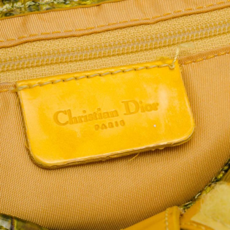 Pre Owned Dior Green Crocodile Saddle Bag