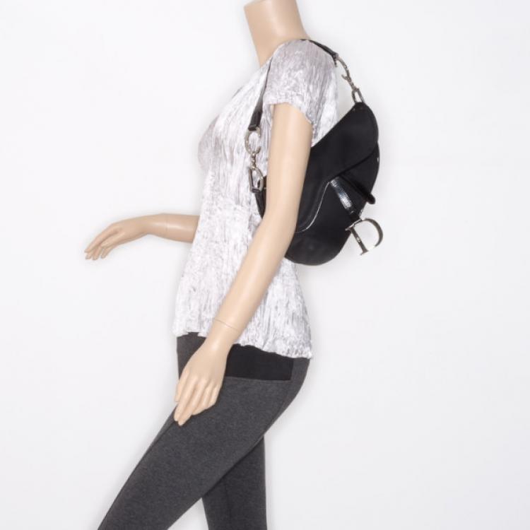 Pre Owned Dior Black Saddle Bag