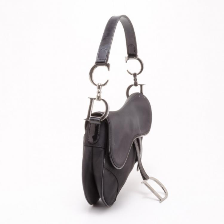 Pre Owned Dior Black Saddle Bag