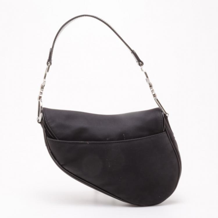 Pre Owned Dior Black Saddle Bag