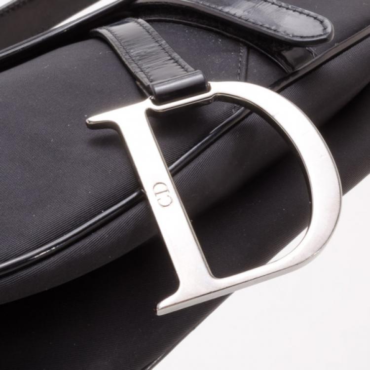 Pre Owned Dior Black Saddle Bag