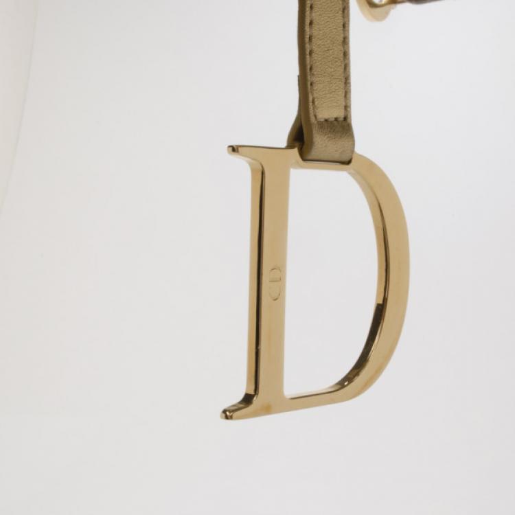Pre Owned Dior Grey Sequins Limited Edition Saddle Bag