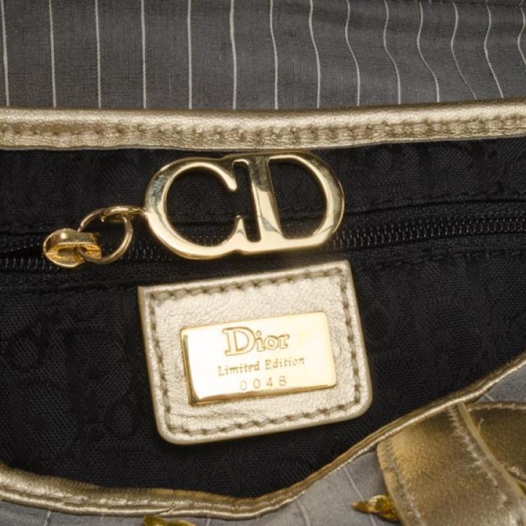 Pre Owned Dior Grey Sequins Limited Edition Saddle Bag