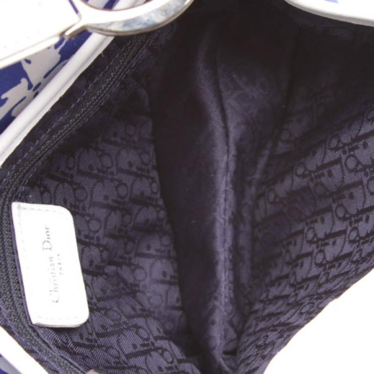 Pre Owned Dior Flower Print Saddle Bag