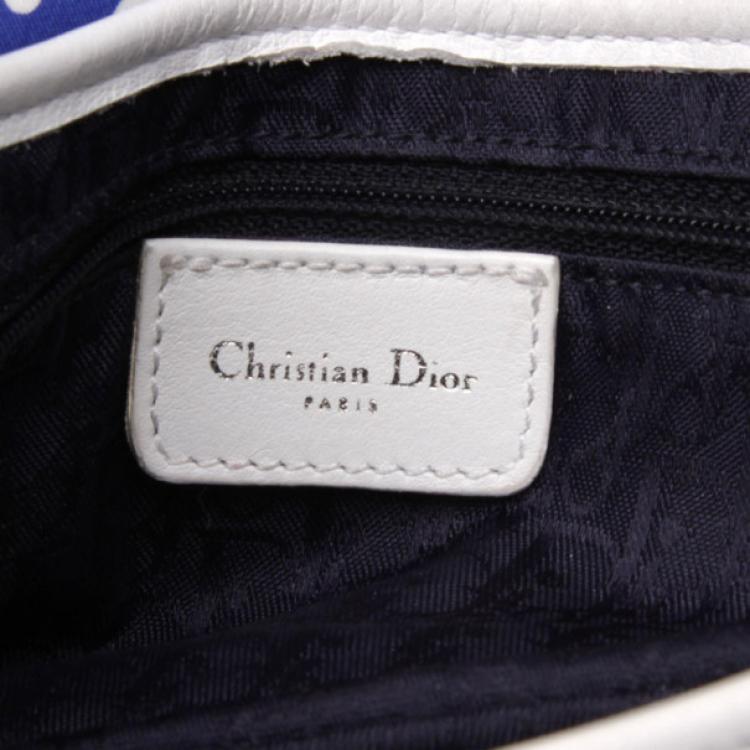 Pre Owned Dior Flower Print Saddle Bag