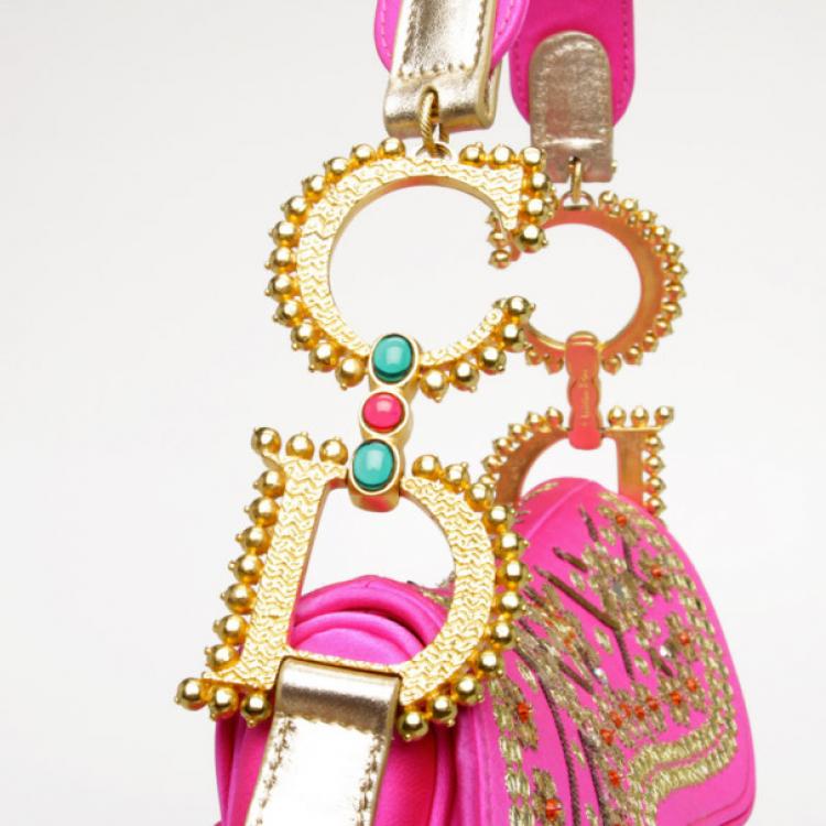 Pre Owned Dior Limited Edition India Saddle Bag
