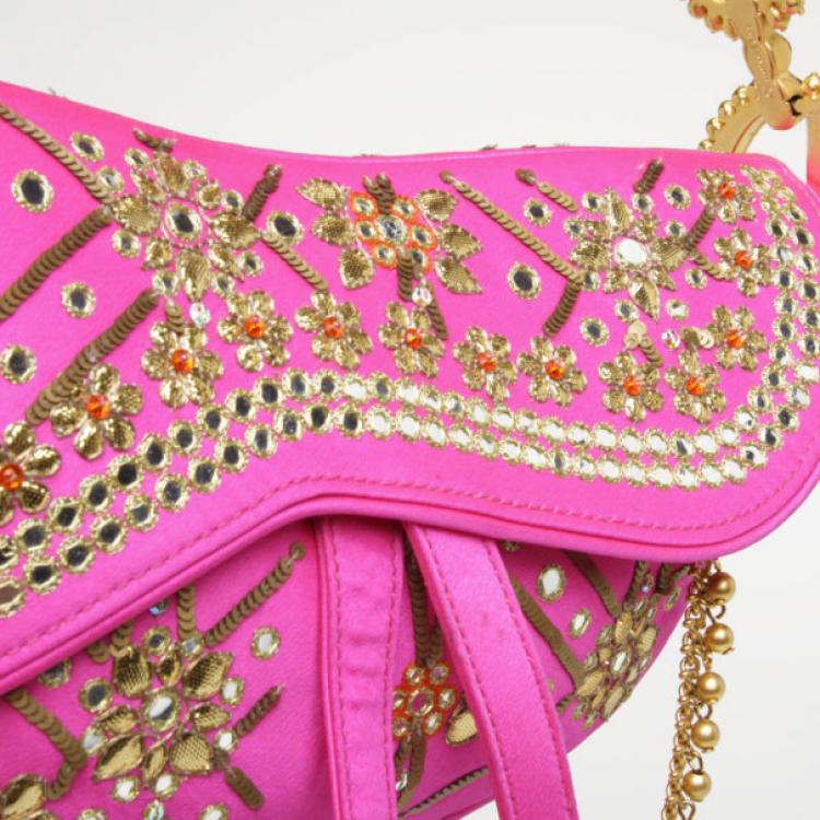 Pre Owned Dior Limited Edition India Saddle Bag