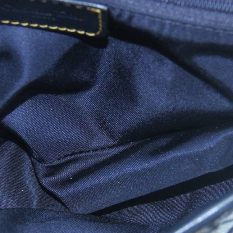 Pre Owned Dior Blue Denim Saddle Bag