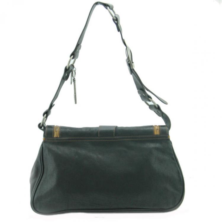 Pre Owned Dior Gaucho Double Flap Saddle Bag
