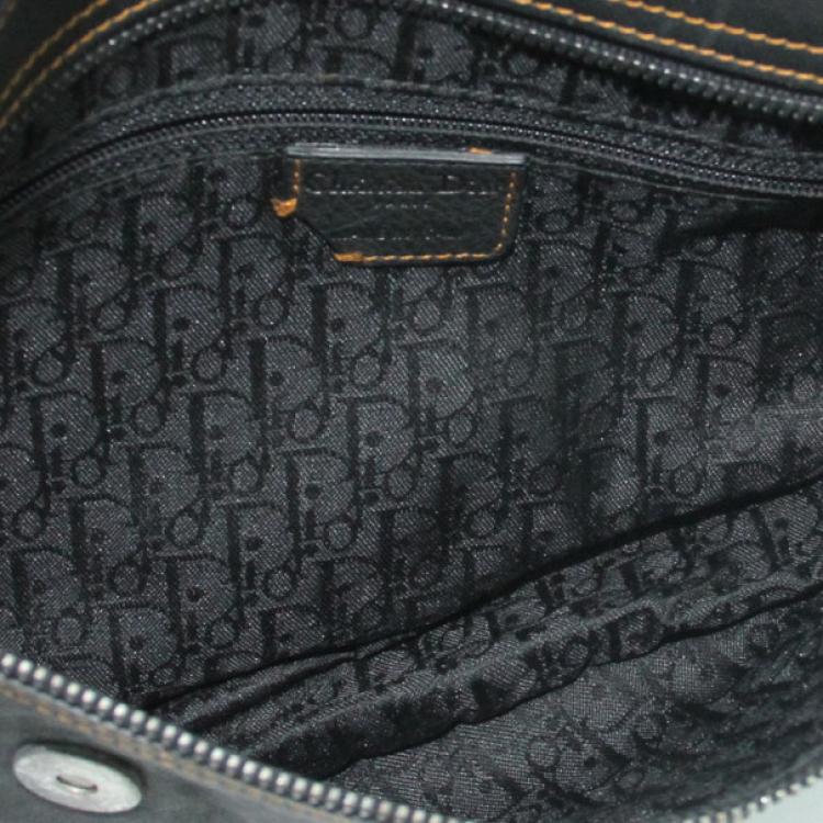 Pre Owned Dior Gaucho Double Flap Saddle Bag