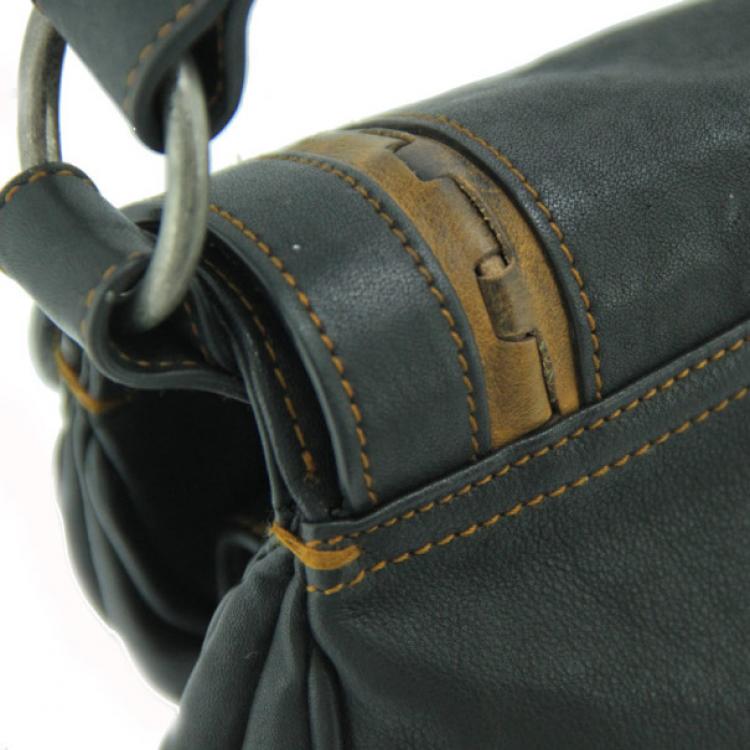 Pre Owned Dior Gaucho Double Flap Saddle Bag