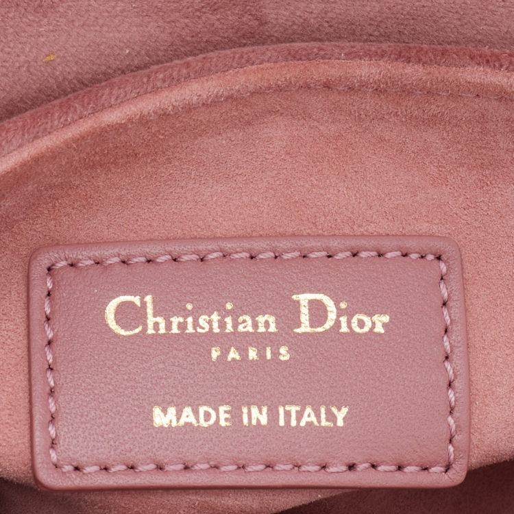 Pre Owned Dior Beige Velvet Mini Saddle Bag