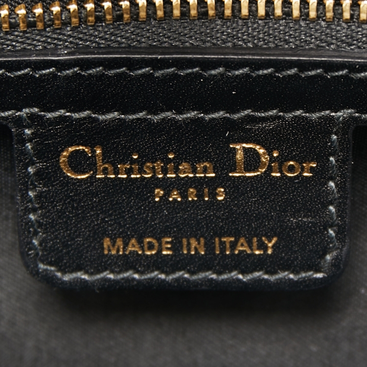 Pre Owned Dior Black Leather Babe Vanity Top Handle Bag