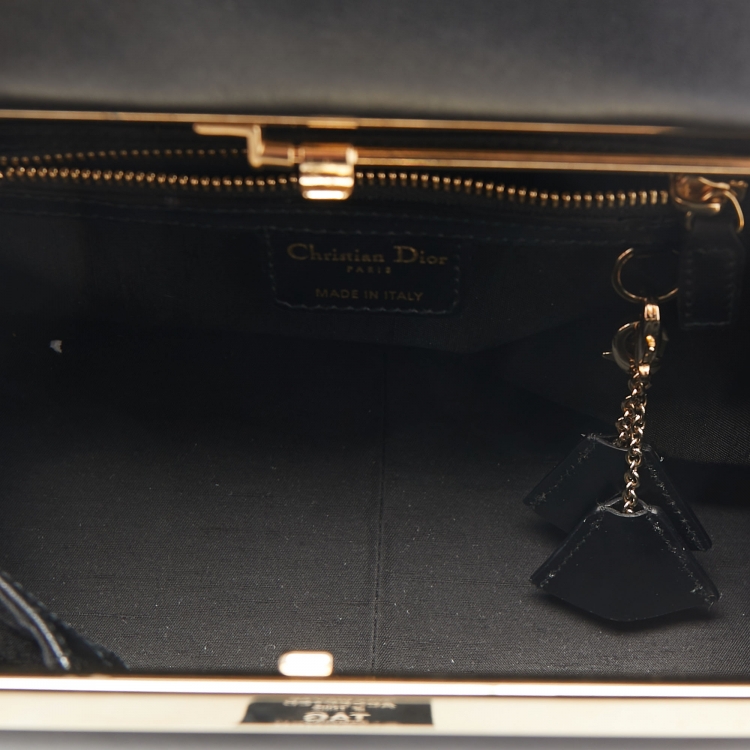 Pre Owned Dior Black Leather Babe Vanity Top Handle Bag