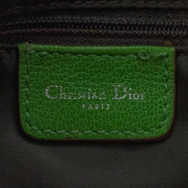 Pre Owned Dior Beige Canvas Saddle Rasta Vintage  Shoulder Bag