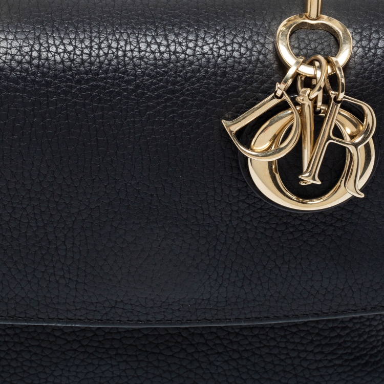 Pre Owned Dior Black Leather Mini Be Dior Top Handle Bag