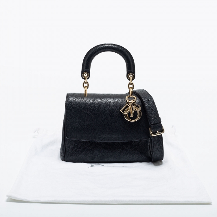 Pre Owned Dior Black Leather Mini Be Dior Top Handle Bag