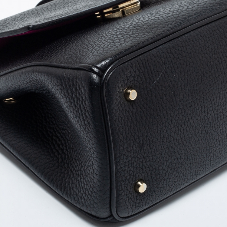 Pre Owned Dior Black Leather Mini Be Dior Top Handle Bag