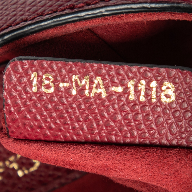 Pre Owned Dior Burgundy Leather Saddle Bag
