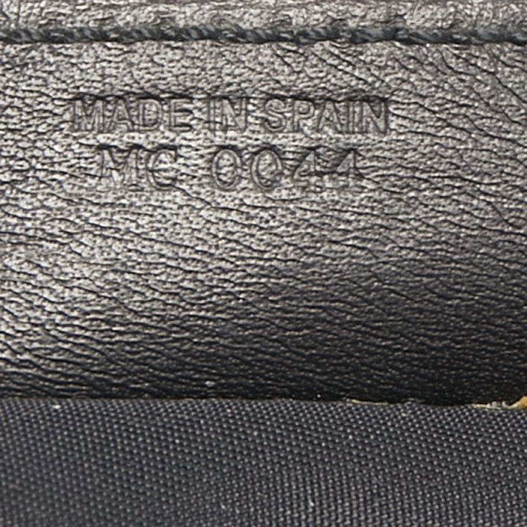 Pre Owned Dior Black Oblique Canvas and Leather Trotter Saddle Bag