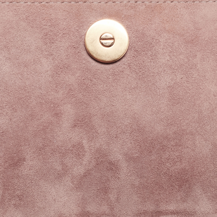 Pre Owned Dior Pink Leather Studded Diorama Wallet on Chain