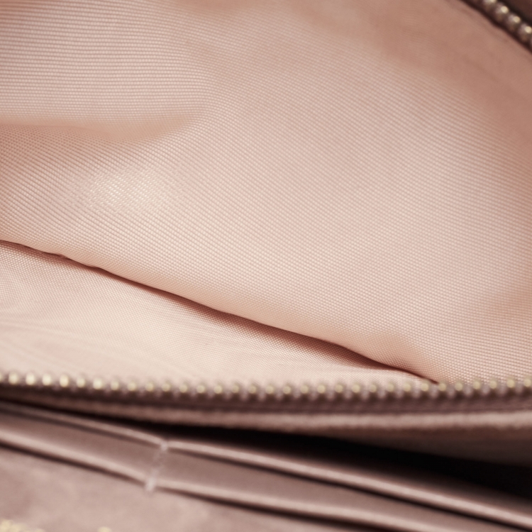 Pre Owned Dior Pink Leather Studded Diorama Wallet on Chain