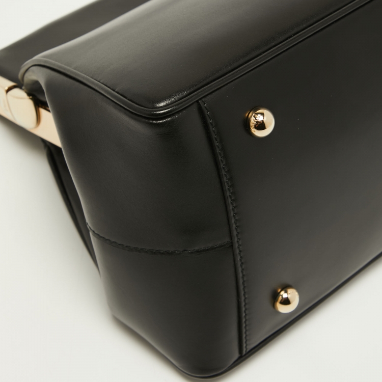 Pre Owned Dior Black Leather Babe Vanity Top Handle Bag