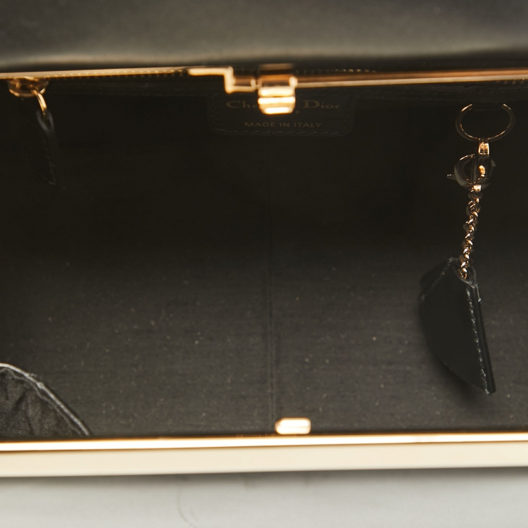 Pre Owned Dior Black Leather Babe Vanity Top Handle Bag