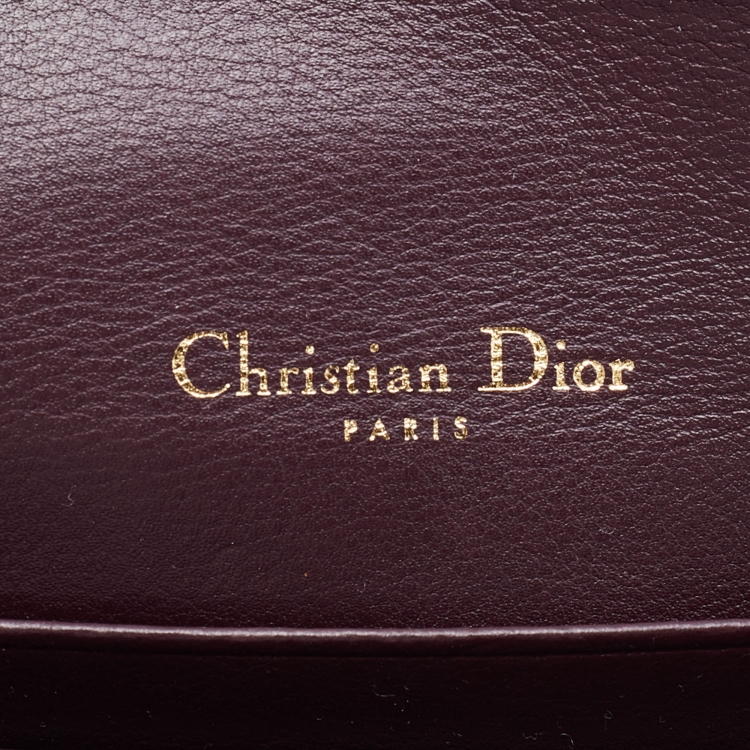 Pre Owned Dior Burgundy Oblique Canvas and Leather Saddle Belt Bag