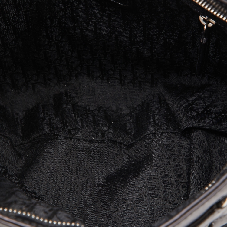 Pre Owned Dior Black Leather and Nylon Corset Ballet Hobo