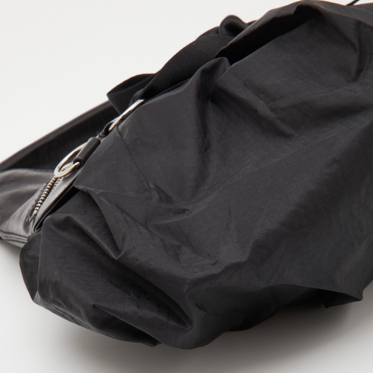 Pre Owned Dior Black Leather and Nylon Corset Ballet Hobo