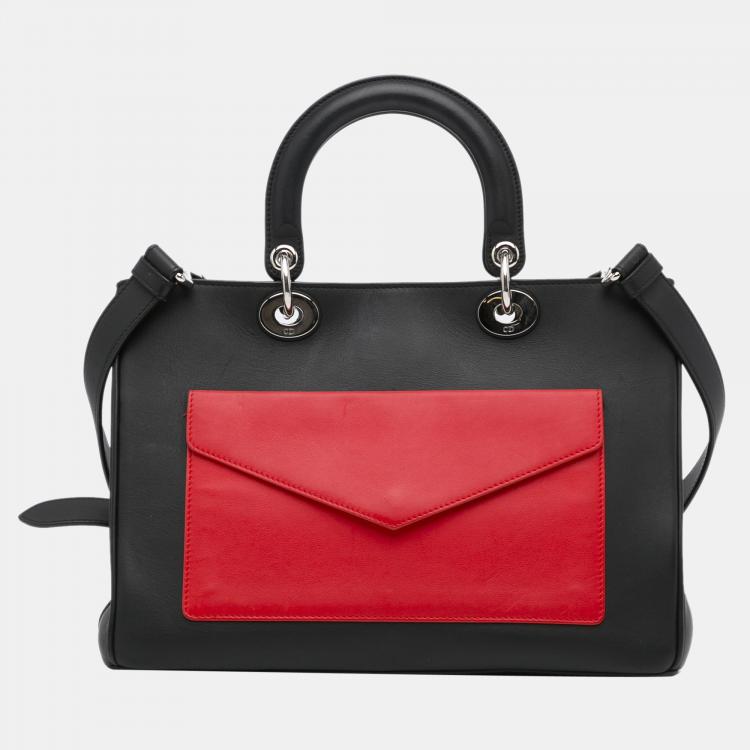 Pre Owned Dior Black Diorissimo Pocket Satchel