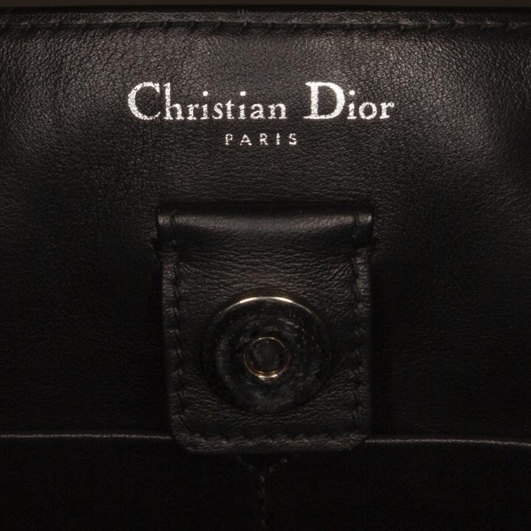 Pre Owned Dior Black Diorissimo Pocket Satchel