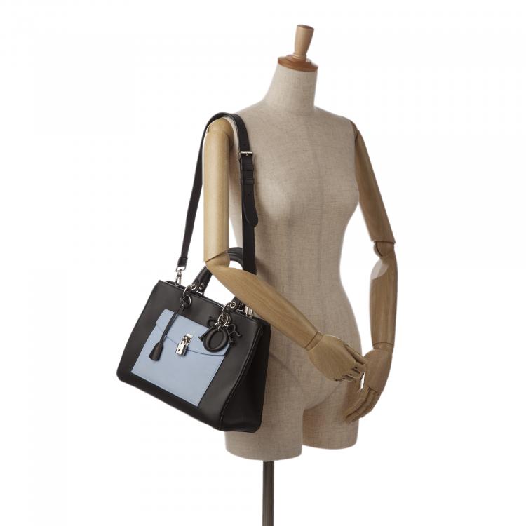 Pre Owned Dior Black Diorissimo Pocket Satchel
