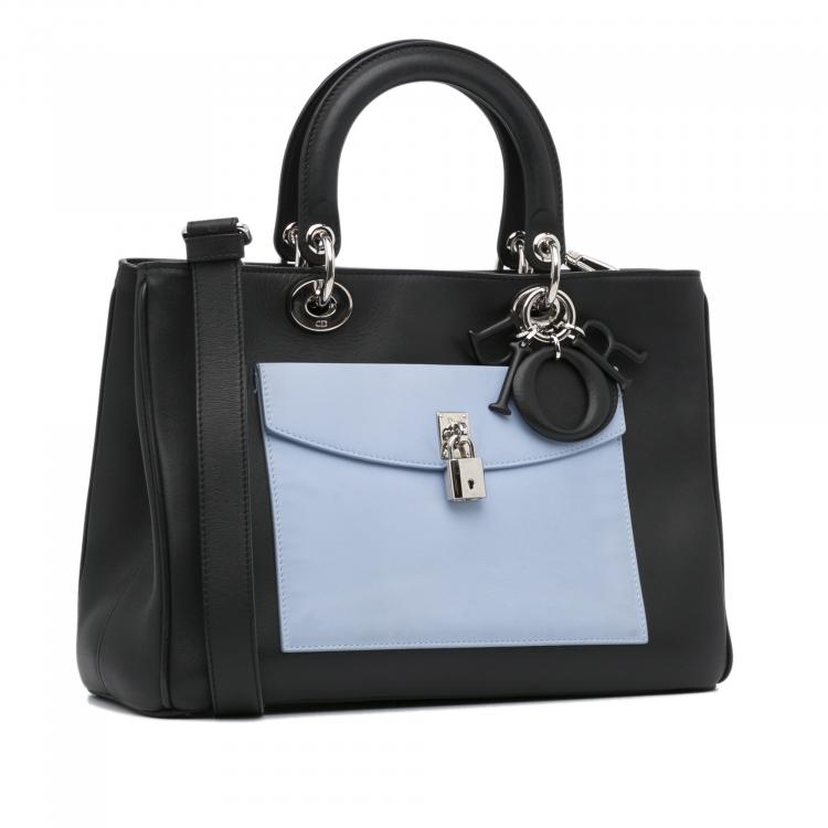 Pre Owned Dior Black Diorissimo Pocket Satchel