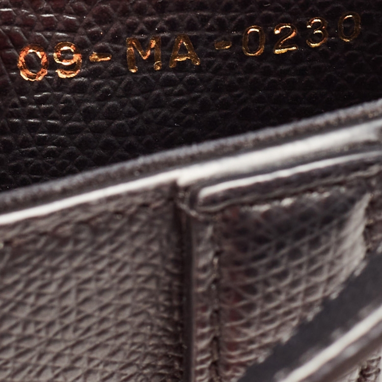 Pre Owned Dior Black Grained Leather Saddle Bag
