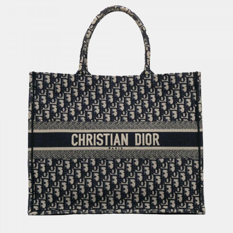 Dior Blue Large Oblique Book Tote Dior | The Luxury Closet