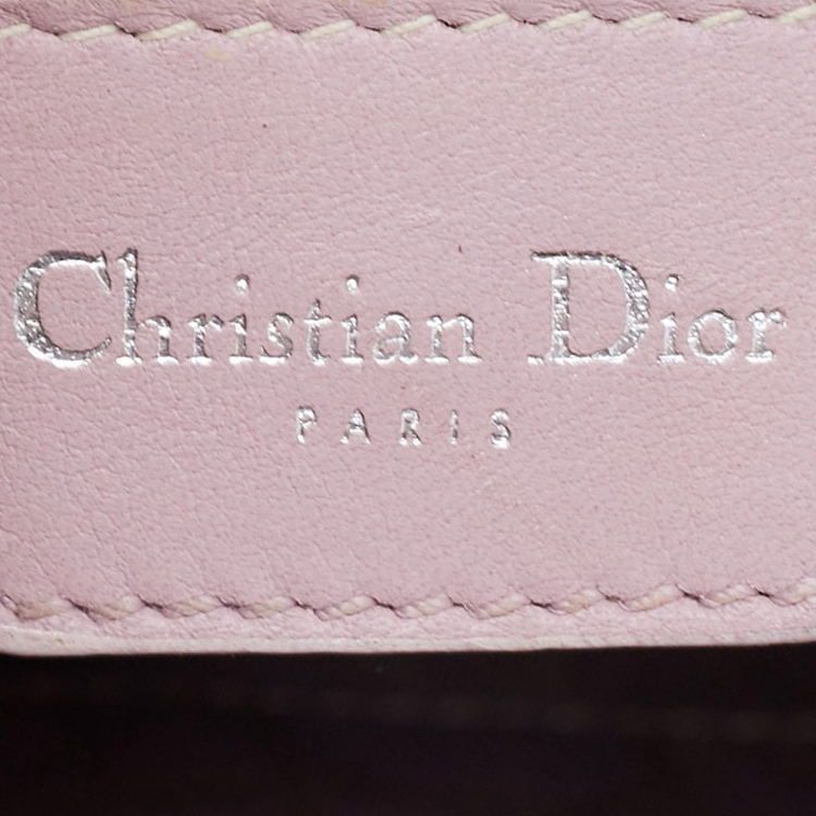 Pre Owned Dior Pink Leather Malice Pearl Hobo