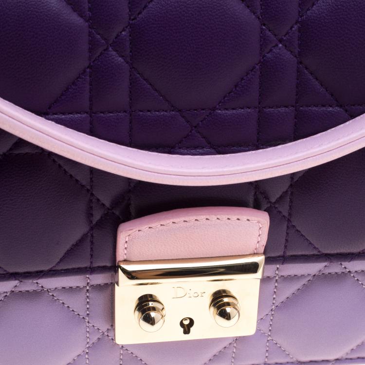 Pre Owned Dior Tri Color Cannage Leather Miss Dior Promenade Pouch