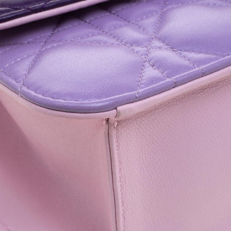 Pre Owned Dior Tri Color Cannage Leather Miss Dior Promenade Pouch