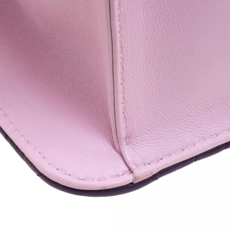 Pre Owned Dior Tri Color Cannage Leather Miss Dior Promenade Pouch