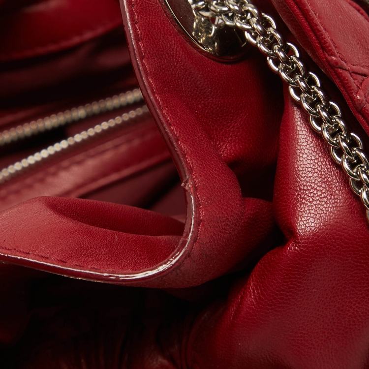 Pre Owned Dior Red Cannage Leather Le Trente Hobo