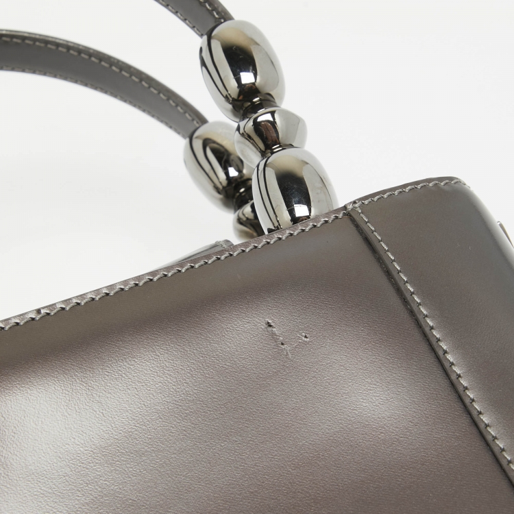 Pre Owned Dior Plum Glazed Leather Malice Tote