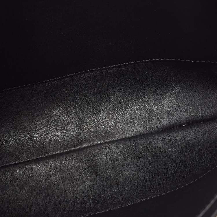 Pre Owned Dior Black Cannage Leather Large Caro Daily Pouch