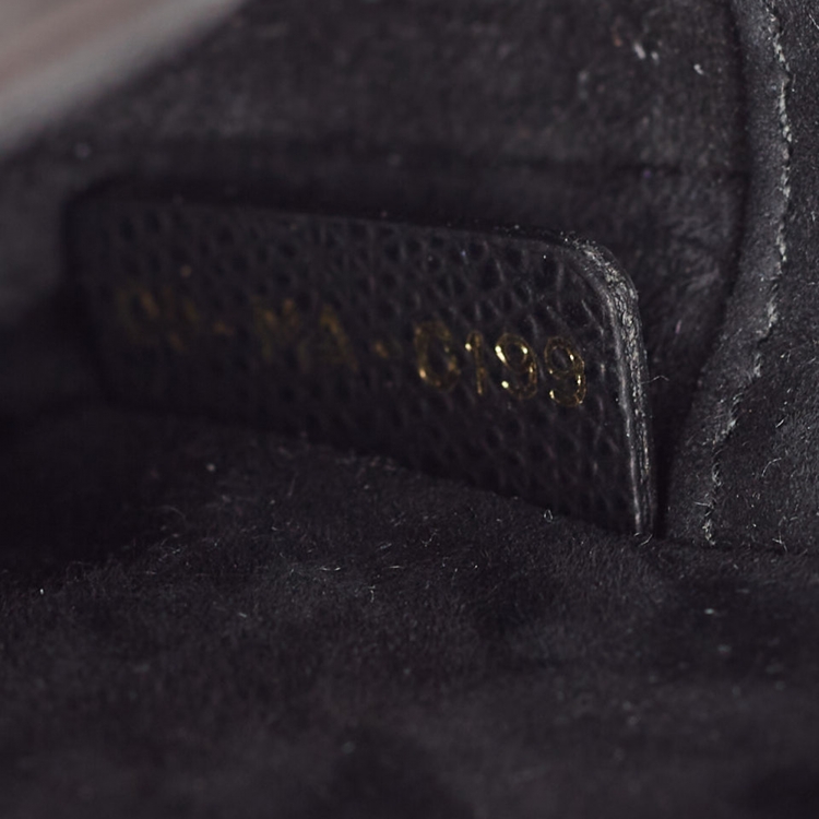 Pre Owned Dior Black Leather Mini Saddle Bag