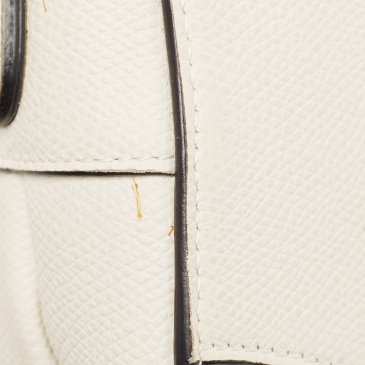 Pre Owned Dior Off White Leather Saddle Shoulder Bag