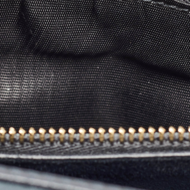 Pre Owned Dior Silver Micro Cannage Patent Leather 2in1 30 Montaigne Pouch Bag